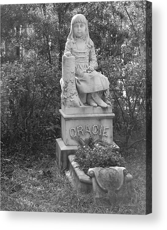 Gracie Acrylic Print featuring the photograph Little Miss Gracie BW by Lee Darnell