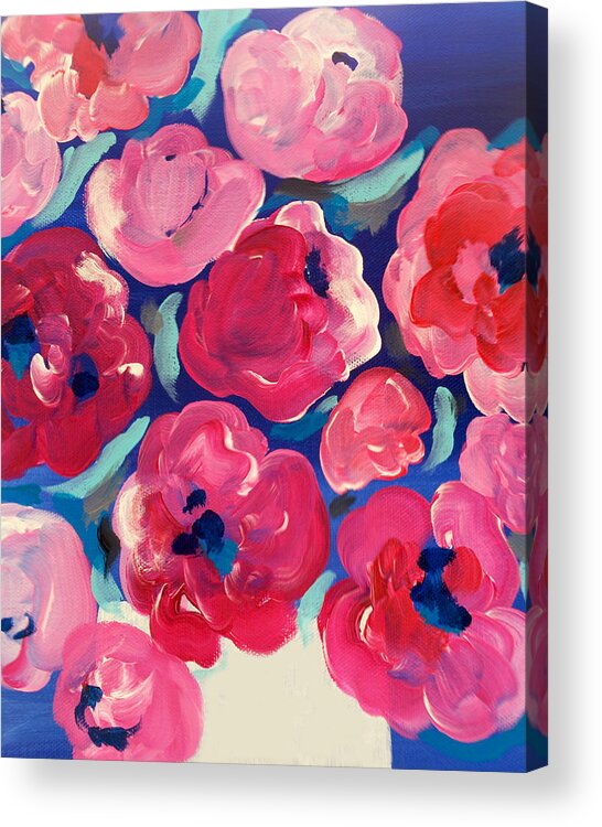 Floral Art Acrylic Print featuring the painting Love by Beth Ann Scott