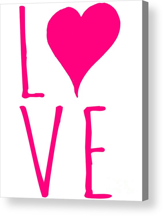 Cool Acrylic Print featuring the digital art Love Valentines Day Heart by Flippin Sweet Gear