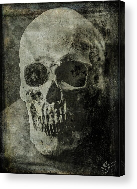 Skull Acrylic Print featuring the photograph Macabre Skull 2 by Roseanne Jones