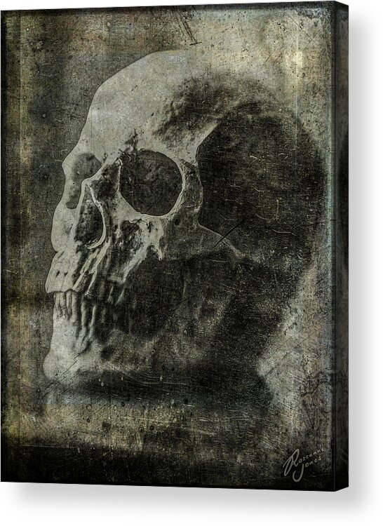 Skull Acrylic Print featuring the photograph Macabre Skull 3 by Roseanne Jones