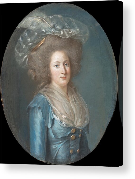 Adelaide Labille-guiard Acrylic Print featuring the drawing Madame Elisabeth de France by Adelaide Labille-Guiard