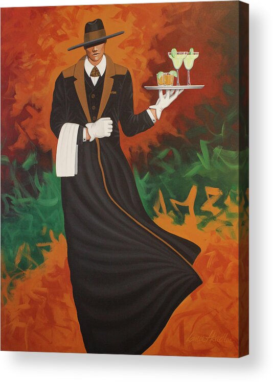 Butler. Margaritas Acrylic Print featuring the painting Margarita Butler by Lance Headlee