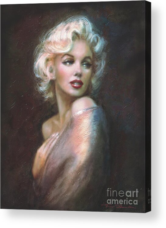 Theo Danella Acrylic Print featuring the painting Marilyn WW by Theo Danella