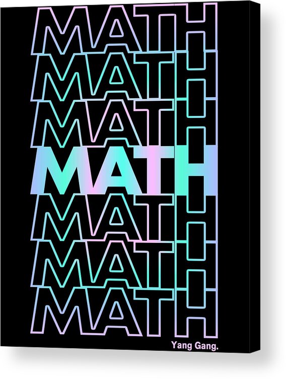 Cool Acrylic Print featuring the digital art Math Retro Mathematics by Flippin Sweet Gear