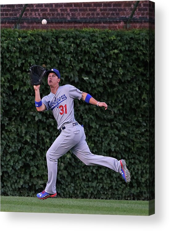 People Acrylic Print featuring the photograph Miguel Montero and Joc Pederson by Jonathan Daniel