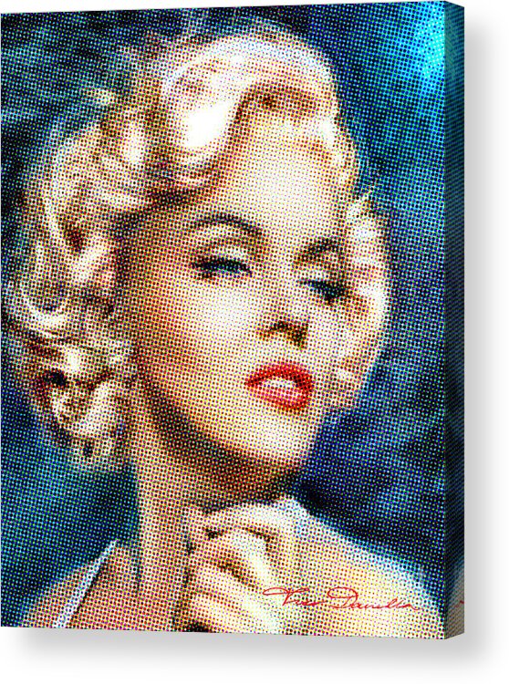 Marilyn Monroe Acrylic Print featuring the painting Mm 135 Pp by Theo Danella