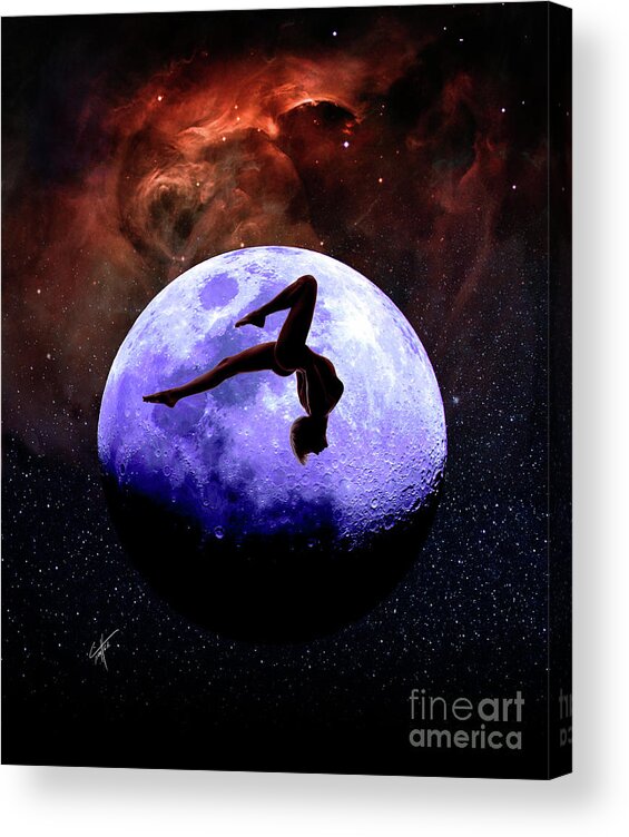 Dancer Acrylic Print featuring the pyrography Moon Dancer by Jim Trotter