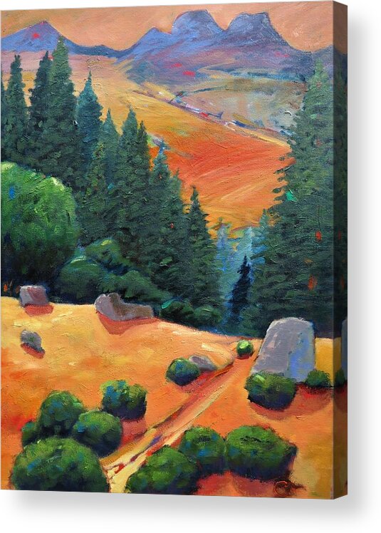 Mountain Acrylic Print featuring the painting Mountain Air by Gary Coleman