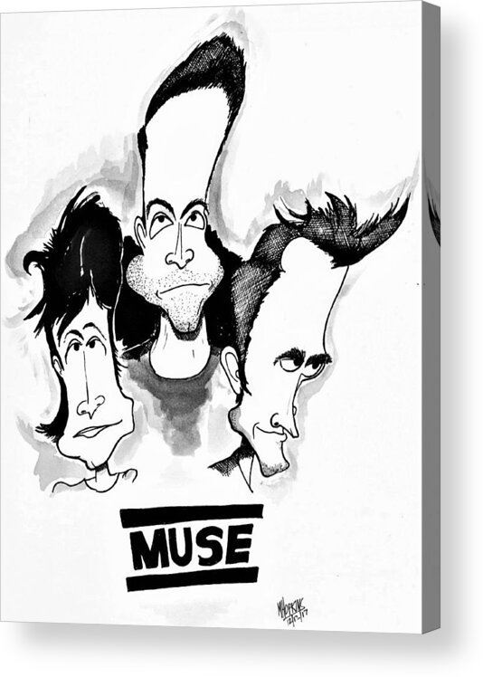 Muse Acrylic Print featuring the drawing Muse by Michael Hopkins