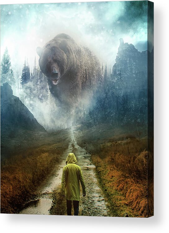 Man Acrylic Print featuring the digital art No Man's Land by Claudia McKinney