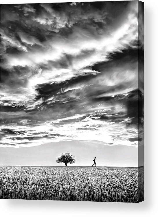 Fine Art Acrylic Print featuring the photograph Storm approaching by Sofie Conte