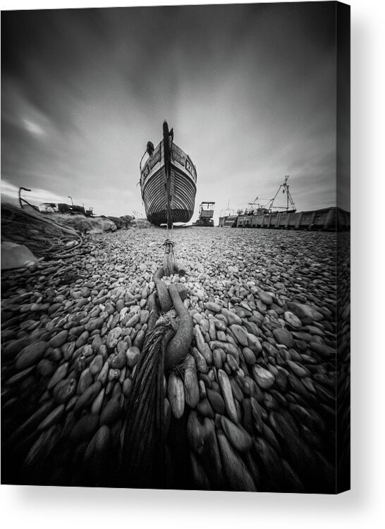  Acrylic Print featuring the photograph Our Lady Fishing Boat, Hasting, Sussex. by Will Gudgeon