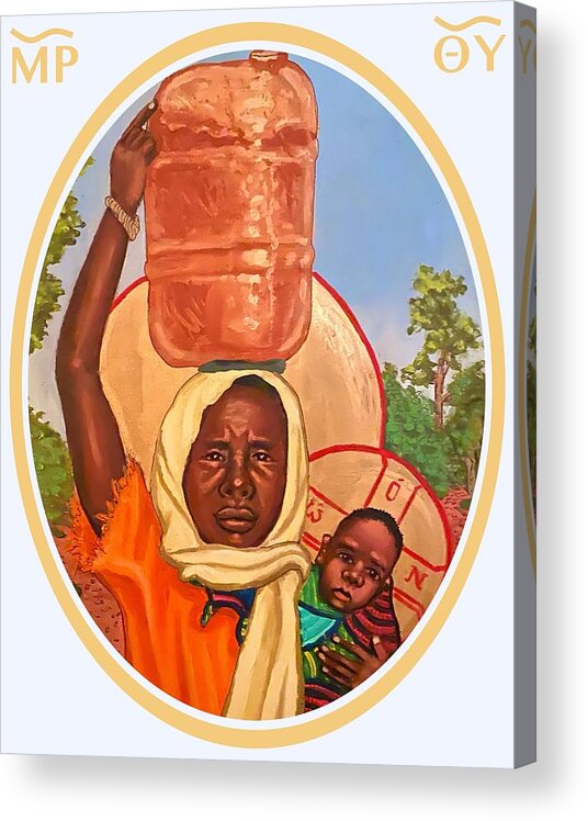  Acrylic Print featuring the painting Our Lady of the Journey #2 by Kelly Latimore