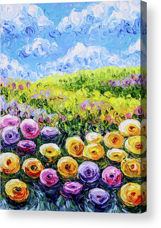 Colorful Acrylic Print featuring the painting OZ by Bari Rhys