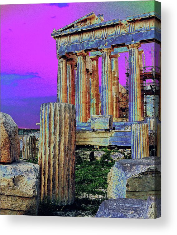 Parthenon Acrylic Print featuring the photograph Parthenon by M Kathleen Warren