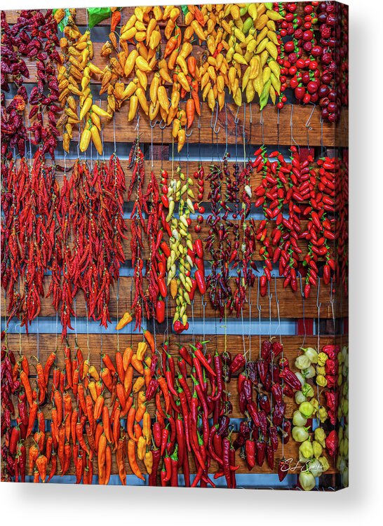 Peppers Acrylic Print featuring the photograph Portuguese Peppers by Steven Sparks