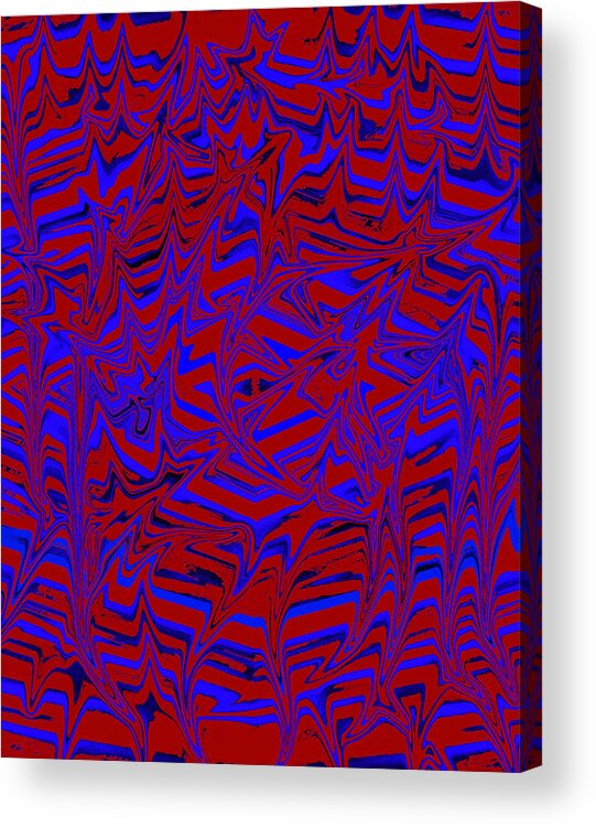 Digital Acrylic Print featuring the digital art Psychedelic Drip by Ronald Mills