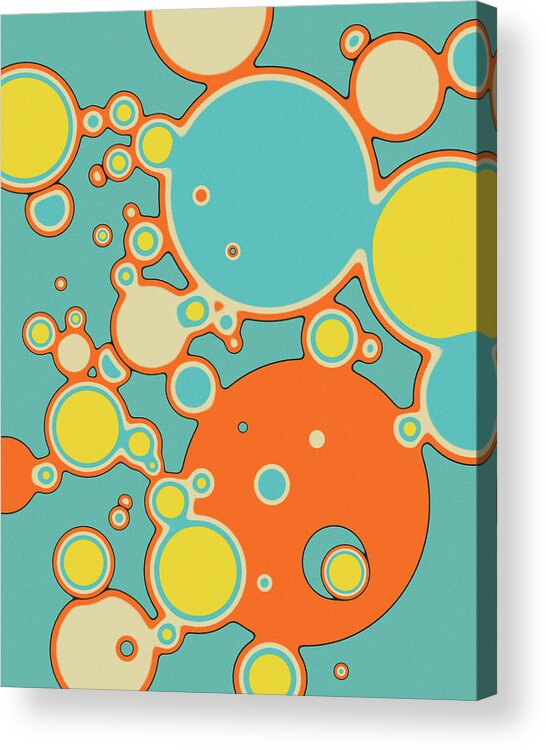 Psychedelic Abstract Acrylic Print featuring the digital art Reaction 5.2 by Jazzberry Blue