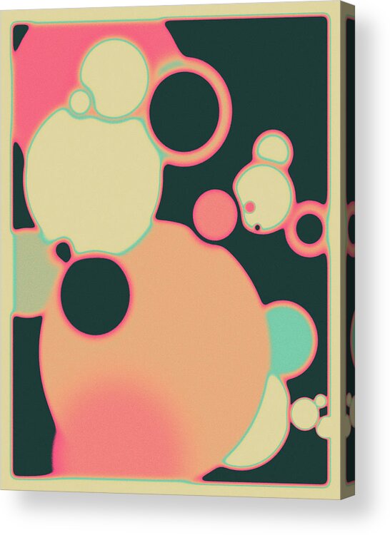 Psychedelic Abstract Acrylic Print featuring the digital art Reaction 6.3 by Jazzberry Blue