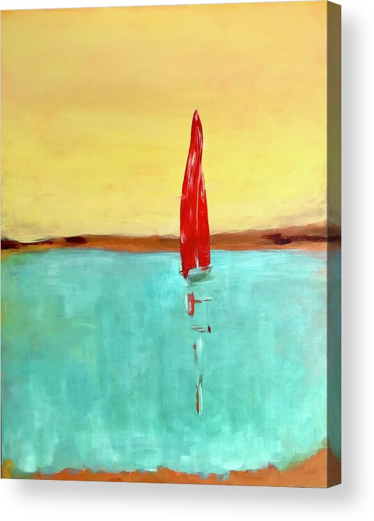 Colorful Acrylic Print featuring the painting Red by Deborah Smith
