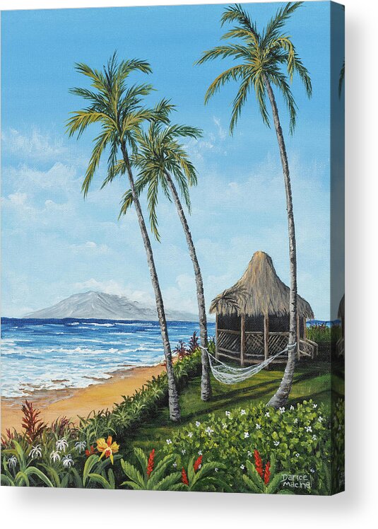 Hawaii Acrylic Print featuring the painting Relax Maui Style by Darice Machel McGuire