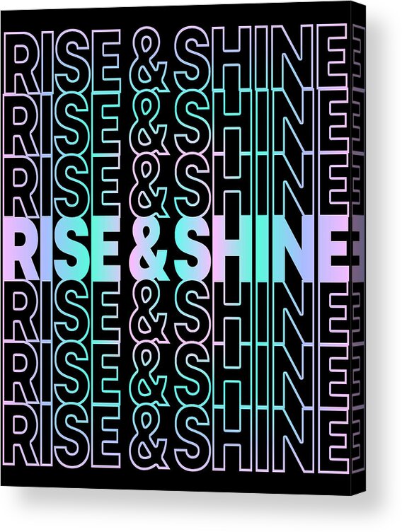 Cool Acrylic Print featuring the digital art Rise and Shine Retro by Flippin Sweet Gear
