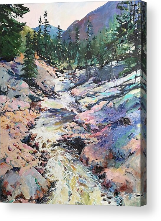 Water Acrylic Print featuring the painting River by Sheila Romard