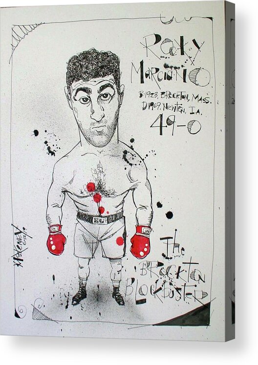  Acrylic Print featuring the photograph Rocky Marciano by Phil Mckenney