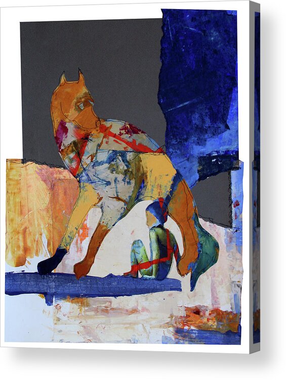  Acrylic Print featuring the mixed media Romulus pr 1 by Jylian Gustlin