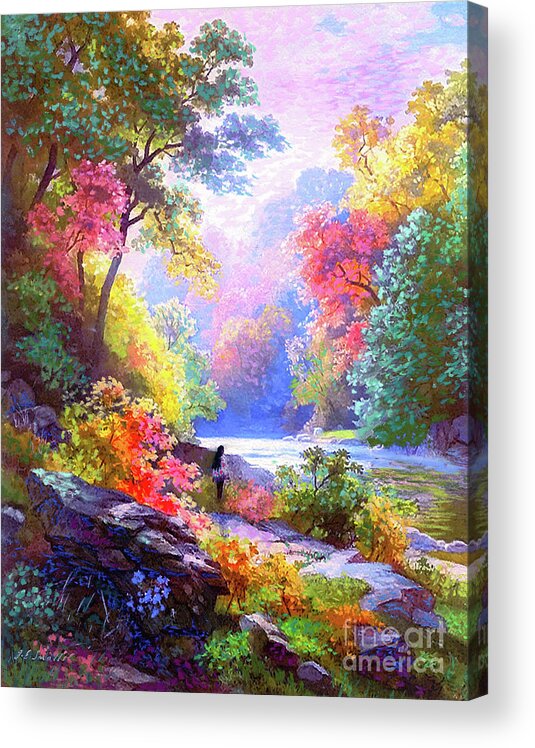 Meditation Acrylic Print featuring the painting Sacred Landscape Meditation by Jane Small