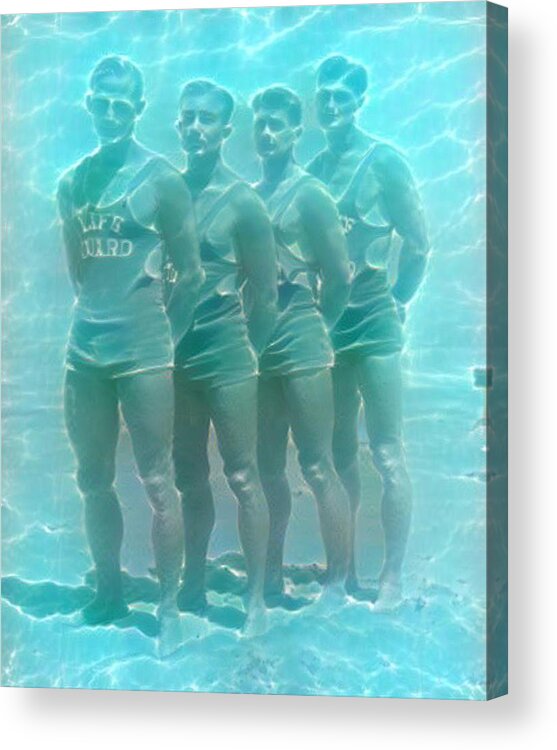 Lifeguard Acrylic Print featuring the digital art Safety in Numbers by Matthew Lazure