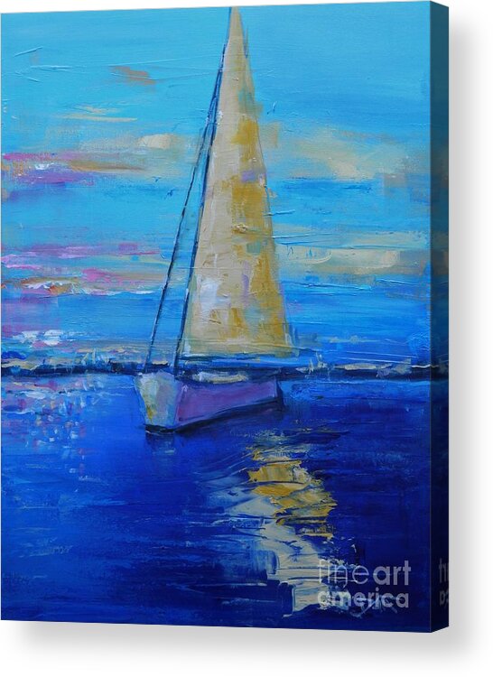 Sail Acrylic Print featuring the painting Sail Away With Me by Dan Campbell