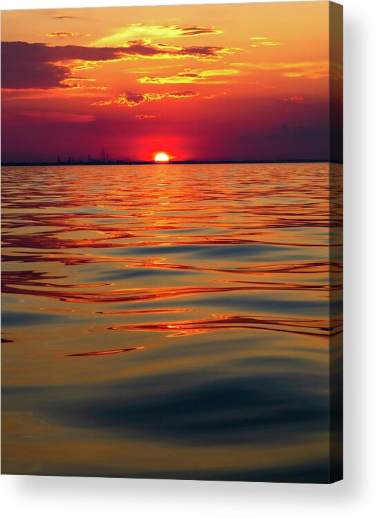 Sunset Acrylic Print featuring the photograph Sandusky Sunset by SC Shank