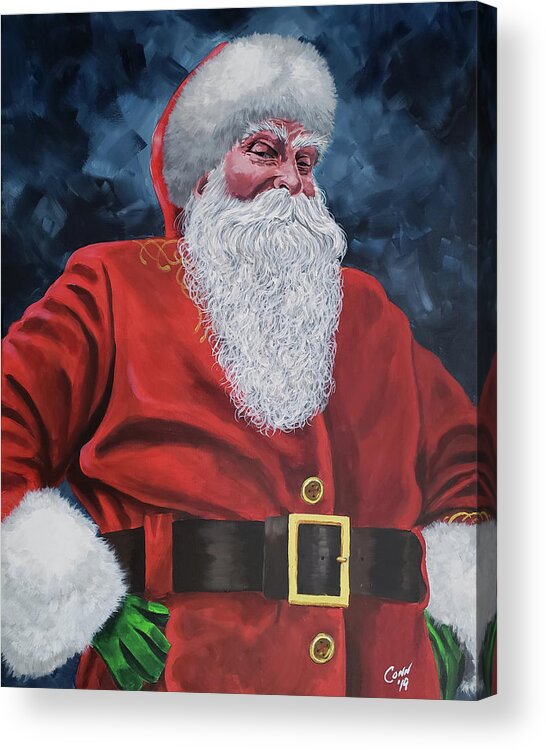 Santa Claus Acrylic Print featuring the painting Santa Claus 2019 by Shawn Conn