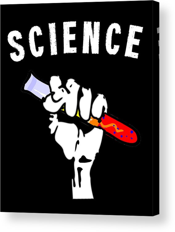 Funny Acrylic Print featuring the digital art Science Chemistry by Flippin Sweet Gear