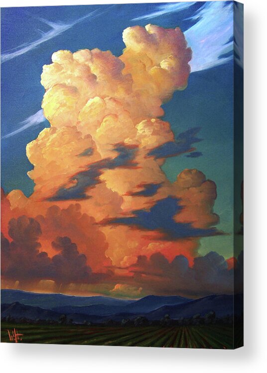 Glorious Clouds Acrylic Print featuring the painting Seplexia by William Hawkins