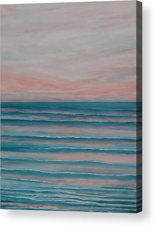 Ocean Acrylic Print featuring the painting Serene by Linda Bailey