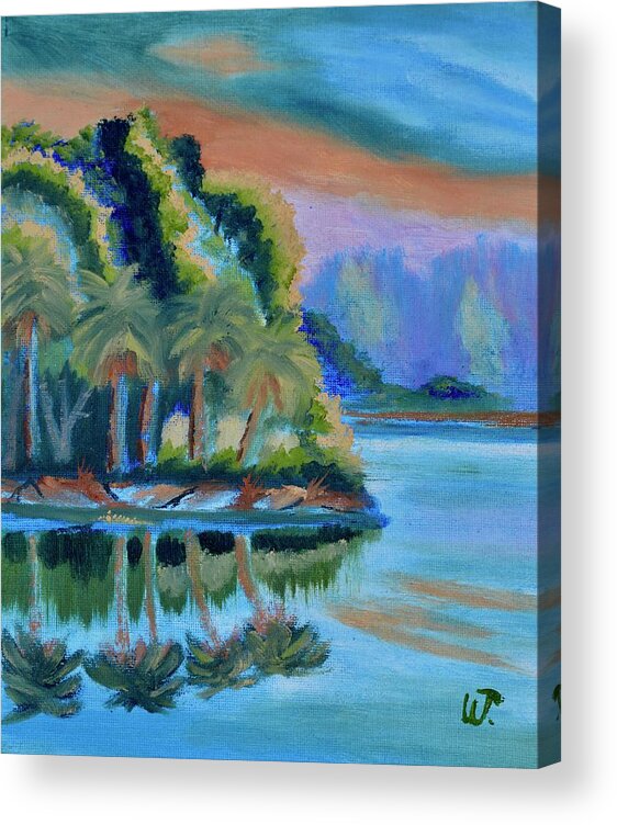 Sky Acrylic Print featuring the painting Serenity Cove by Warren Thompson