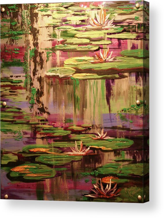 Water Acrylic Print featuring the painting Serenity by Marilyn Quigley