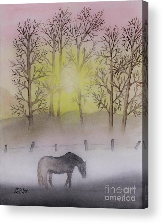 Horse Acrylic Print featuring the painting Serenity by Shirley Dutchkowski