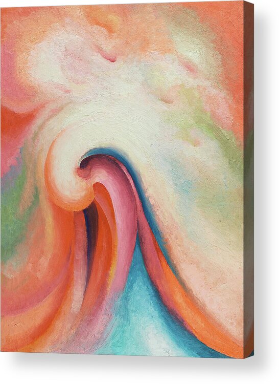 Georgia O'keeffe Acrylic Print featuring the painting Series I. No 1 - Colorful modernist abstract painting by Georgia O'Keeffe