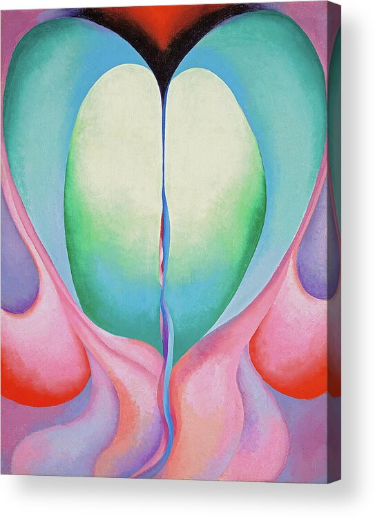 Georgia O'keeffe Acrylic Print featuring the painting Series I. No 8 - Colorful abstract modernist painting by Georgia O'Keeffe