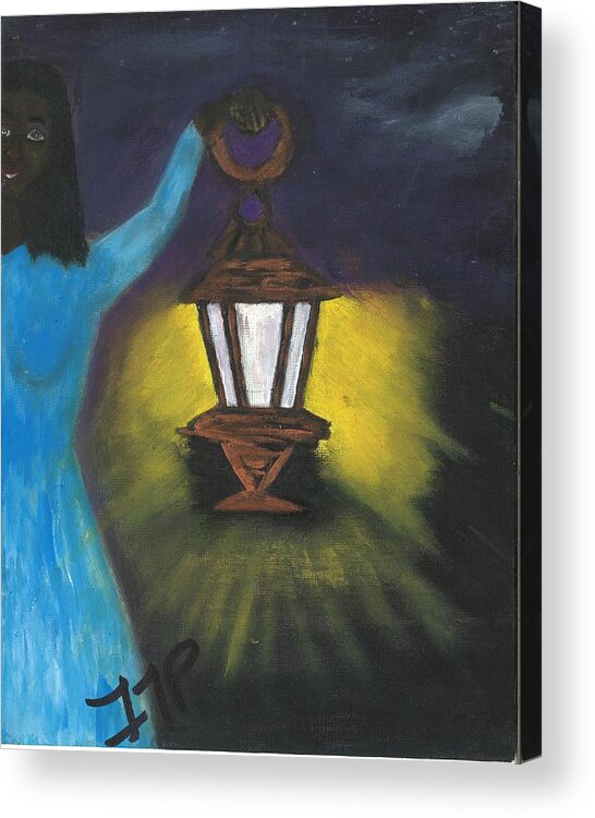 Guide Acrylic Print featuring the painting She Lights The Way by Esoteric Gardens KN