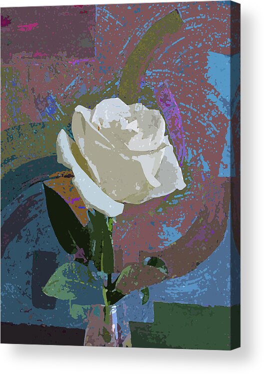 Rose Acrylic Print featuring the photograph Single Rose in Earth Tones by Corinne Carroll