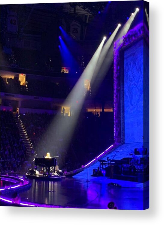 Elton Acrylic Print featuring the photograph Sir Elton on Piano by Lee Darnell