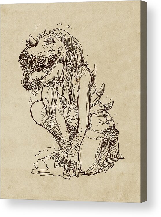 Monster Acrylic Print featuring the drawing Sketch no. 0046 by Sv Bell