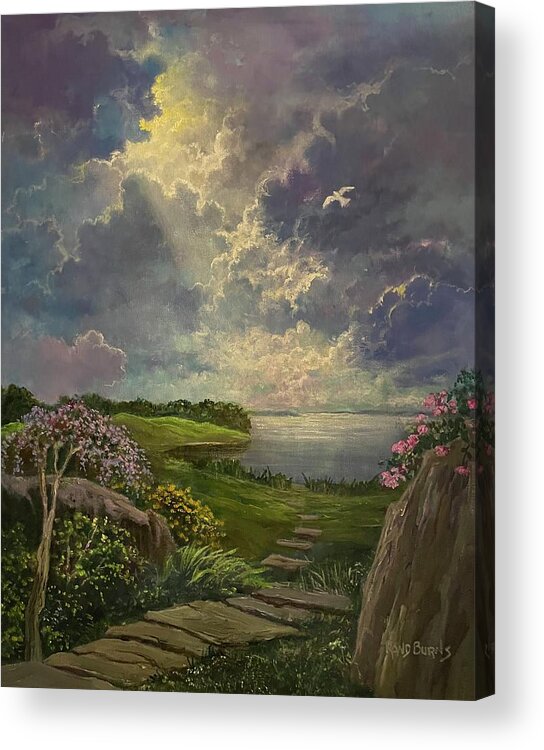 Soaring Acrylic Print featuring the painting Soaring by Rand Burns