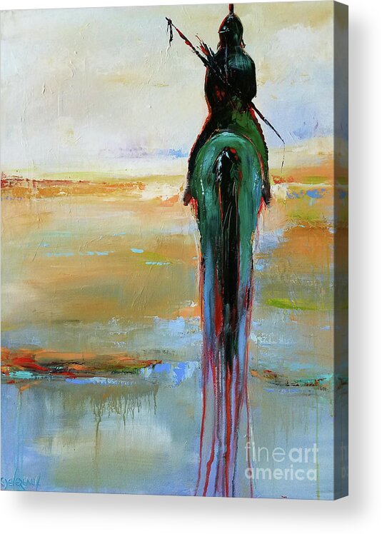 Abstract Acrylic Print featuring the painting Solitude by Cher Devereaux