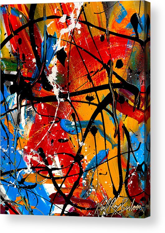 Abstract Acrylic Print featuring the painting Spam Filter On by Neal Barbosa